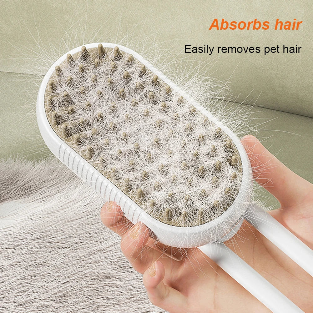 3 in 1 Pet Electric Steam Brush Cat and Dog Cleaning